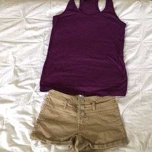 NWOT sexy high waist khaki shorts